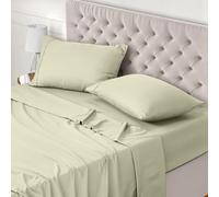 Utopia Bedding Juego de Sabanas 4 Piezas 180x200 - Poliéster Microfibra Cepillada - Oeko-Tex Certificado - Sábana Bajera, Sábana Plana y 2 Fundas de Almohada 50x75 (Cama 180, Marfil)