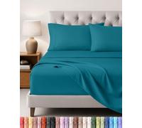 Utopia Bedding Juego de Sabanas 4 Piezas, 180x200cm, Azul Vaquero