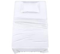 Utopia Bedding Juego de sábanas de 3 Piezas, Microfibra cepillada, Resistente al Encogimiento y a la decoloración, fácil Cuidado (Individual, Blanco)