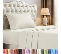 Utopia Bedding Juego de sábanas de 3 Piezas para Cama Individual, Microfibra Suave y Transpirable, Incluye 1 sábana Bajera, 1 sábana encimera y 1 Funda de Almohada (Marfil)