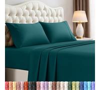Utopia Bedding Juego de sábanas de 4 Piezas, Microfibra cepillada, Resistente al Encogimiento y a la decoloración, fácil Cuidado (matrimonial, Verde Azulado)