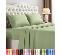 Utopia Bedding Juego de sábanas de 4 Piezas, Microfibra cepillada, Resistente al Encogimiento y a la decoloración, fácil Cuidado (King, Salvia)