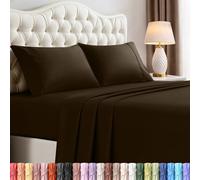 Utopia Bedding Juego de sábanas de Microfibra cepillada de 4 Piezas, Resistente al Encogimiento y a la decoloración, sábanas Suaves, fácil Cuidado (Queen, marrón)