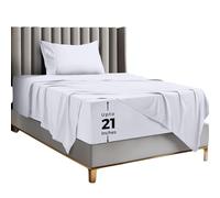 Utopia Bedding Juego de sábanas de microfibra suave de 3 piezas para mujeres, hombres, niños y adolescentes con almacenamiento lateral, sábana bajera ajustable de bolsillo profundo, fundas de almohada