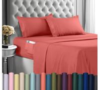Utopia Bedding Juego de sábanas de microfibra suave de 4 piezas para mujeres, hombres, niños y adolescentes con almacenamiento lateral, sábana bajera ajustable de bolsillo profundo, fundas de almohada