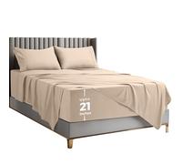 Utopia Bedding Juego de sábanas tamaño Queen, 4 Piezas de Microfibra Suave de Lujo con Bolsillos Profundos, Fundas de Almohada Bordadas, sábana Bajera con Bolsillo de Almacenamiento Lateral, sábana