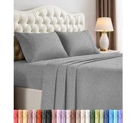 Utopia Bedding Juego de sábanas tamaño Queen, Ropa de Cama de 4 Piezas, Microfibra cepillada, Resistente al Encogimiento y a la decoloración, fácil Cuidado (Queen, Gris Jaspeado)