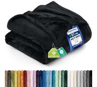 Utopia Bedding Manta Franela Polar, Manta para Sofá - (Negro, 150x200 cm)