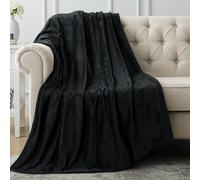 Utopia Bedding Manta Polar. Manta Ligera para La Cama, El Sofá O El Sillón. Adecuada para Todas Las Estaciones [152x127 cm, Negro]