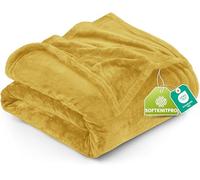 Utopia Bedding Manta Polar. Manta Ligera para La Cama, El Sofá O El Sillón. Adecuada para Todas Las Estaciones [259x228 cm, Dorado]