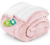 Utopia Bedding Manta Sherpa - Manta Reversible de Felpa cálida y Gruesa de 480 gsm para Cama, sofá, Camping y Viajes[259x228 cm, Rosa]