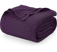 Utopia Bedding Manta Tipo Gofre De Algodón De 300 gsm (Ciruela - 228x182 cm), Edredón Suave, Ligero Y Transpirable para Todas Las Estaciones