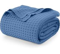 Utopia Bedding Manta Tipo Gofre De Algodón De 300 gsm (Wedgewood - 228x228 cm), Edredón Suave, Ligero Y Transpirable para Todas Las Estaciones