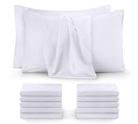 Utopia Bedding - Microfibra cepillada Suave - 100% poliéster - Funda de Almohada de 50 x 75 cm - Juego de 12 - Fundas de Almohada Resistentes al Encogimiento y a la decoloración - Blanco