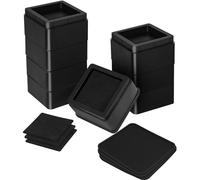 Utopia Bedding Muebles Ajustables y Elevador de Cama Juego de 8 (5 to 10 cm) - Plástico Duradero con Espuma, Almohadillas Antideslizantes de Goma para Cama, sofá, Mesa, Silla - Negro