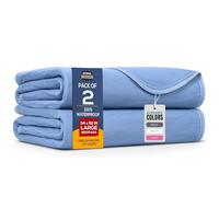 Utopia Bedding (Pack of 2) Waterproof Incontinence Pads Quilted Washable & Absorbent Bed Pad for Adults and Kids 34 x 52 Inches (Blue)