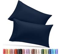 Utopia Bedding Pillow Cases King Standard Size 2-Pack - Soft Brushed Microfiber - Envelope Closure - Perfect for Hospitals, Hotels, Guest Rooms - Oeko-Tex Certified, 20x36 Inches (Navy)