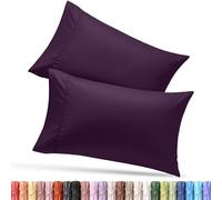 Utopia Bedding Pillow Cases Queen Size 2-Pack - Soft Brushed Microfiber - Envelope Closure - Perfect for Hospitals, Hotels, Guest Rooms - Oeko-Tex Certified, 20x30 Inches (Dark Purple)