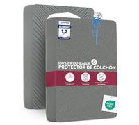 Utopia Bedding Protector Colchón 150 x 200 x 40 cm Impermeable, Certificación Oeko-Tex Funda Colchón, Cubre Colchón Transpirable, Elástico En Todo El Contorno Gris