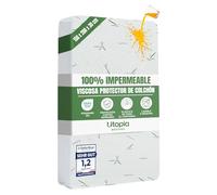 Utopia Bedding Protector de Colchón 150 x 200 x 30 cm Impermeable, Viscosa Premium, Certificación Oeko-Tex, Cubre Colchón Transpirable, Elástico En Todo