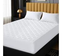 Utopia Bedding - Protector de colchón Acolchado 90x200 cm, Microfibra, Transpirable, Funda para colchon estira hasta 30 cm de Profundidad (Cama 90 Blanco)