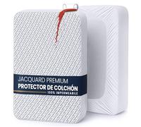 Utopia Bedding Protector de colchón Impermeable (160 x 190 x 30 cm) Diseño en Zigzag Premium, Tejido Suave y Transpirable 3D, Funda de colchón Ajustable con Bolsillos Profundos y elásticos