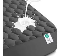 Utopia Bedding Protector de colchón Acolchado, Impermeable, tamaño Individual, se estira hasta 16 Pulgadas de Profundidad, Funda de colchón elástica Ajustable (Gris)
