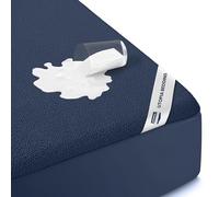 Utopia Bedding Protector de colchón Impermeable, tamaño King, Funda de colchón de Rizo Premium de 200 g/m², Transpirable, Estilo Ajustado con Bolsillos elásticos (Azul Marino)