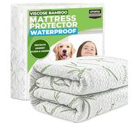 Utopia Bedding Protector de Colchón King Cal cm Impermeable, Viscosa Premium Funda Colchón, Certificación Oeko-Tex, Cubre Colchón Transpirable, Elástico En Todo