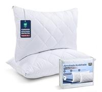 Utopia Bedding Protectores de Almohada 50x75 cm, Paquete de 2 Fundas de Almohada Acolchadas con Cremallera, Funda de Almohada de Microfibra Suave y Transpirable (Blanco)