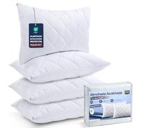 Utopia Bedding Protectores de Almohada 50x75 cm, Paquete de 4 Fundas de Almohada Acolchadas con Cremallera, Funda de Almohada de Microfibra Suave y Transpirable (Blanco)