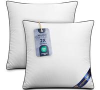 Utopia Bedding Relleno cojín Cojínes para Cama, Cojines Decorativos para sofá (2, Blanco, Unidad de 2 | 40x40 cm)