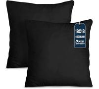 Utopia Bedding - Relleno de Cojines Decorativos para Interior, para Cama y sofá, Paquete de 2, Color Negro, 45,7 x 45,7 cm
