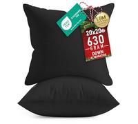 Utopia Bedding - Relleno de Cojines Decorativos para Interior, para Cama y sofá, Paquete de 2, Color Negro, 51 x 51 cm
