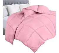 Utopia Bedding Relleno de edredón - Edredón Acolchado con pestañas en Las Esquinas - Edredón Alternativo Cosido en Caja (King, Rosa)