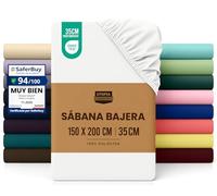 Utopia Bedding Sabana Bajera 150x200 - Blanco - Certificado Oeko Tex - Bolsillo Profundo - Microfibra Cepillada (Cama 150)