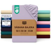 Utopia Bedding Sabana Bajera 160x200 - Lavanda - Certificado Oeko Tex - Bolsillo Profundo - Microfibra de Poliéster Cepillado (Cama 160)