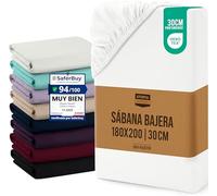 Utopia Bedding Sabana Bajera 180x200x30 cm - Blanco -(Cama 180)