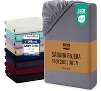 Utopia Bedding Sabana Bajera 180x200x30 cm - Gris -(Cama 180)