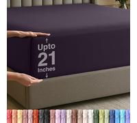 Utopia Bedding Sábana Bajera con Esquinas Profundas tamaño King, Bolsillo extraprofundo, se Adapta a colchones de hasta 21 Pulgadas, Suave, Transpirable y cómoda, Resistente al Encogimiento y a la