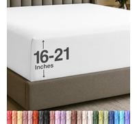 Utopia Bedding Sábana Bajera con Esquinas Profundas tamaño Queen, Bolsillo extraprofundo, se Adapta a colchones de hasta 21 Pulgadas, Suave, Transpirable y cómoda, Resistente al Encogimiento y a la