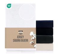 Utopia Bedding - Sábana Bajera de Jersey - Polialgodón - Bolsillo Profundo de 25 cm (180 x 200 cm, Blanco)