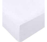 Utopia Bedding Sábana Bajera Individual XL, Bolsillo Profundo, Microfibra Suave, Resistente al Encogimiento y a la decoloración, fácil Cuidado, Solo 1 sábana Bajera (Blanco)