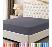 Utopia Bedding Sábana Bajera tamaño King - Sábana Bajera - Bolsillo Profundo - Microfibra Suave - Resistente al Encogimiento y a la decoloración - Fácil Cuidado - 1 sábana Bajera Solo (Gris)