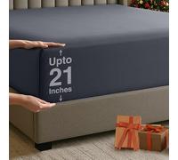 Utopia Bedding Sábana Bajera tamaño Queen, Bolsillo extraprofundo, Bolsillo Profundo de 53 cm, Microfibra Suave, Resistente al Encogimiento y a la decoloración, fácil Cuidado, Solo 1 sábana Bajera