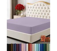 Utopia Bedding Sábana Bajera tamaño Queen, Bolsillo Profundo, Microfibra Suave, Resistente al Encogimiento y a la decoloración, fácil Cuidado, Solo 1 sábana Bajera (Lavanda)