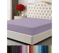 Utopia Bedding Sábana Bajera tamaño Queen, Bolsillo Profundo, Microfibra Suave, Resistente al Encogimiento y a la decoloración, fácil Cuidado, Solo 1 sábana Bajera (Lavanda)