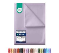 Utopia Bedding Sábana Encimera, Cama 135-225 x 255 cm, Certificado Oeko-Tex, Poliéster Cepillado Suave Microfibra Sábana Plana sin elástico (Lavanda)
