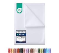 Utopia Bedding Sábana Encimera, Cama 180-270 x 290 cm, Certificado Oeko-Tex, Poliéster Cepillado Suave Microfibra Sábana Plana sin elástico (Blanco)