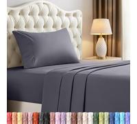 Utopia Bedding Sábanas tamaño Individual XL, Ropa de Cama de 3 Piezas, Microfibra cepillada, Resistente al Encogimiento y a la decoloración, fácil Cuidado (Individual XL, Gris)
